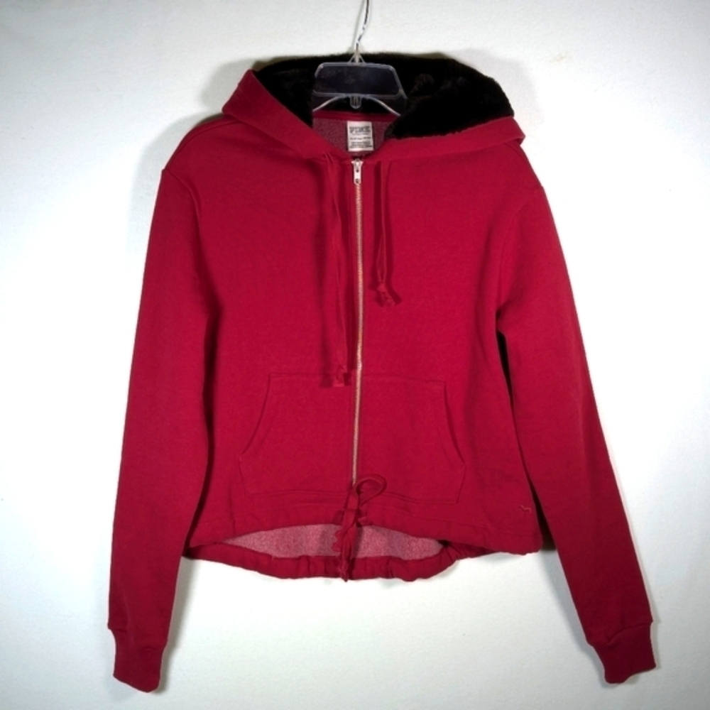 Victoria's Secret PINK Red Fleece Hoodie XS